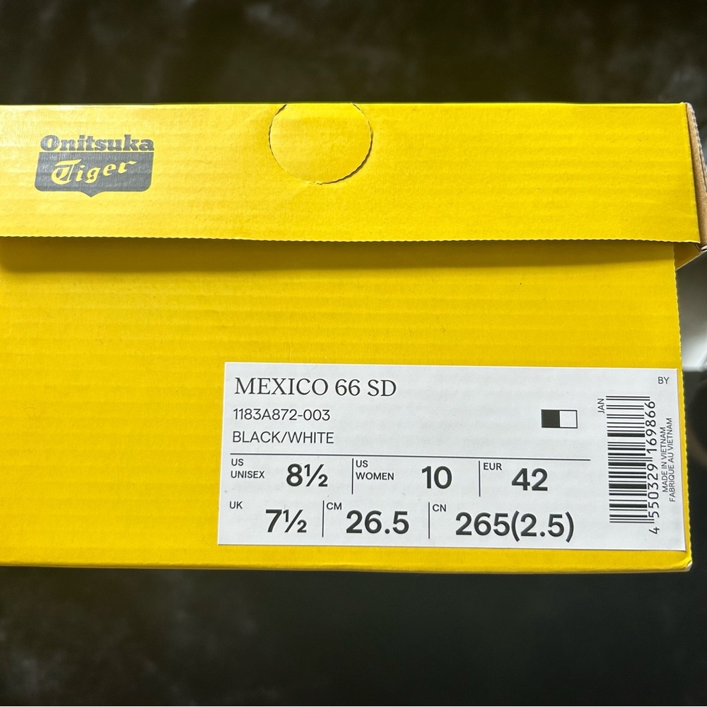 Onitsuka Tigers Mexico 66 SD in Black/White - Picture 4 of 7